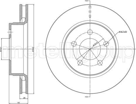 Cifam 800-1553C - Спирачен диск vvparts.bg