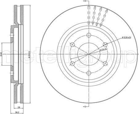 Cifam 800-1580C - Спирачен диск vvparts.bg