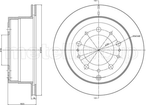 Cifam 800-1575C - Спирачен диск vvparts.bg