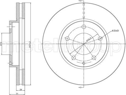 Cifam 800-1572 - Спирачен диск vvparts.bg