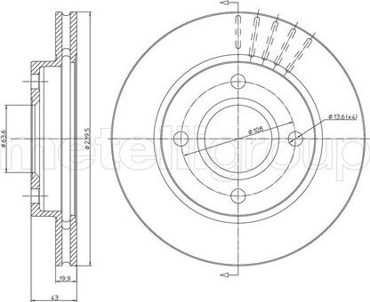 Cifam 800-169 - Спирачен диск vvparts.bg