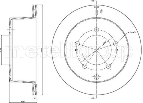 Cifam 800-1680C - Спирачен диск vvparts.bg