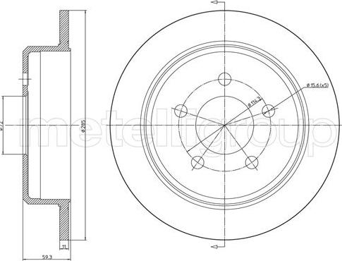 Cifam 800-1628C - Спирачен диск vvparts.bg