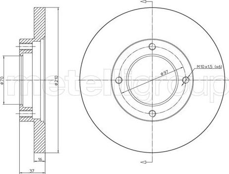 Cifam 800-1623 - Спирачен диск vvparts.bg