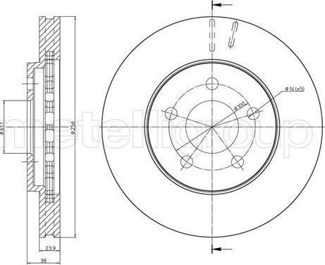 Cifam 800-1622 - Спирачен диск vvparts.bg