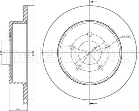 Cifam 800-1092C - Спирачен диск vvparts.bg