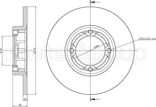 Cifam 800-1048C - Спирачен диск vvparts.bg