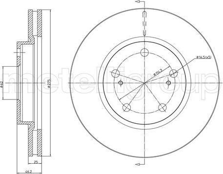 Cifam 800-1055C - Спирачен диск vvparts.bg