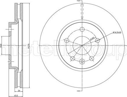 Cifam 800-1001C - Спирачен диск vvparts.bg