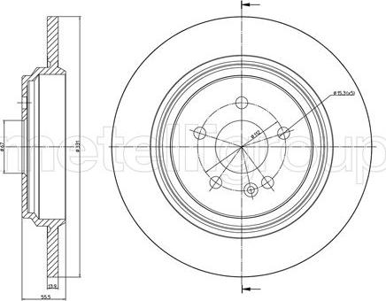 Cifam 800-1015C - Спирачен диск vvparts.bg