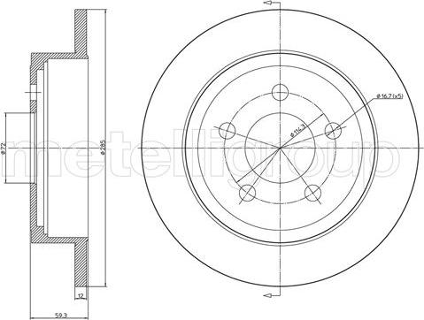 Cifam 800-1017C - Спирачен диск vvparts.bg