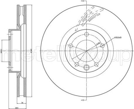 Cifam 800-1086C - Спирачен диск vvparts.bg