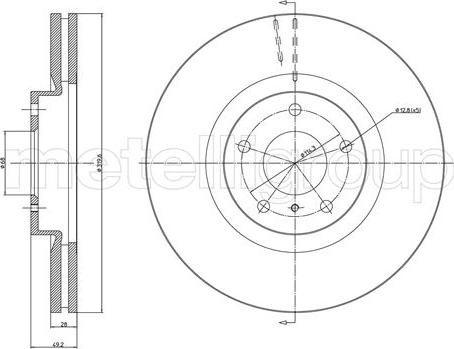 Cifam 800-1070C - Спирачен диск vvparts.bg