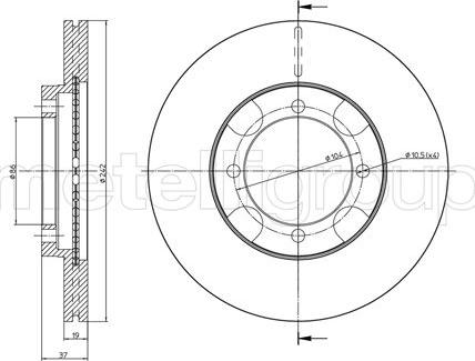 Cifam 800-1158 - Спирачен диск vvparts.bg