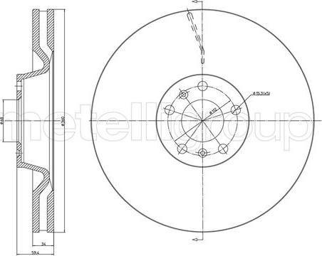 Cifam 800-1102C - Спирачен диск vvparts.bg