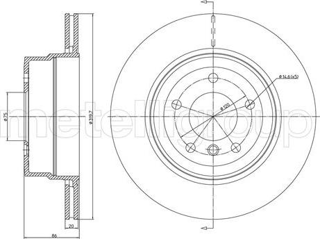 Cifam 800-1115C - Спирачен диск vvparts.bg