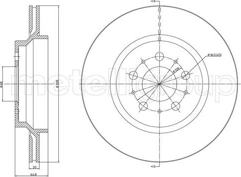 Cifam 800-1133C - Спирачен диск vvparts.bg