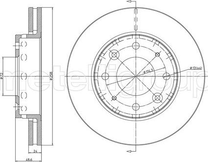 Cifam 800-1128C - Спирачен диск vvparts.bg