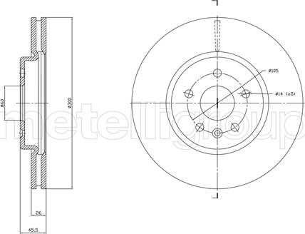 Cifam 800-1849C - Спирачен диск vvparts.bg