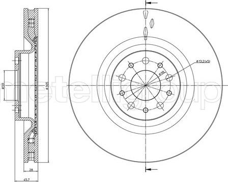 Cifam 800-1392C - Спирачен диск vvparts.bg