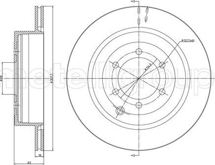 Cifam 800-1348C - Спирачен диск vvparts.bg