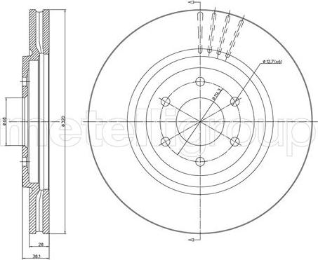 Cifam 800-1350C - Спирачен диск vvparts.bg