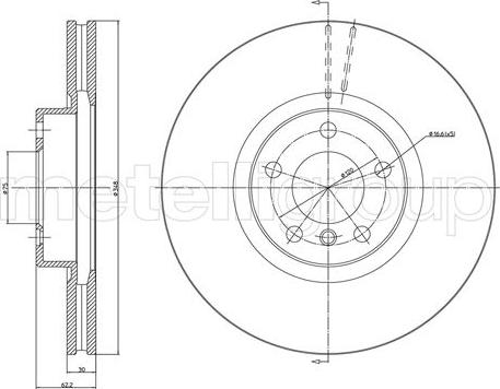 Cifam 800-1326C - Спирачен диск vvparts.bg