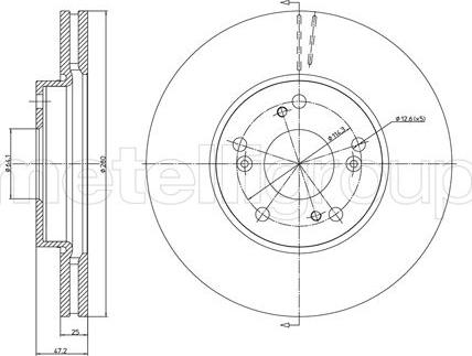 Cifam 800-1373C - Спирачен диск vvparts.bg