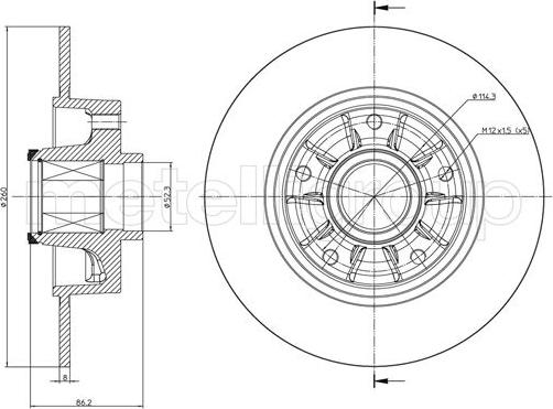 Cifam 800-1241 - Спирачен диск vvparts.bg