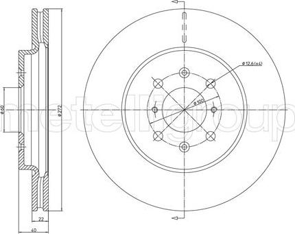 Cifam 800-1264C - Спирачен диск vvparts.bg