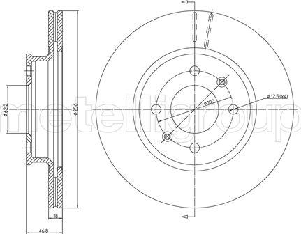 Cifam 800-1265C - Спирачен диск vvparts.bg