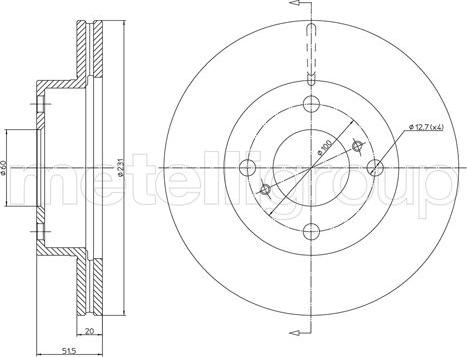 Cifam 800-1267 - Спирачен диск vvparts.bg