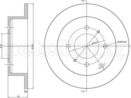 Cifam 800-1207C - Спирачен диск vvparts.bg