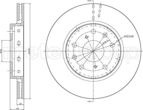 Cifam 800-1217C - Спирачен диск vvparts.bg