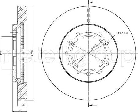 Cifam 800-1708 - Спирачен диск vvparts.bg