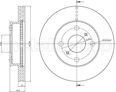 Cifam 800-1723C - Спирачен диск vvparts.bg