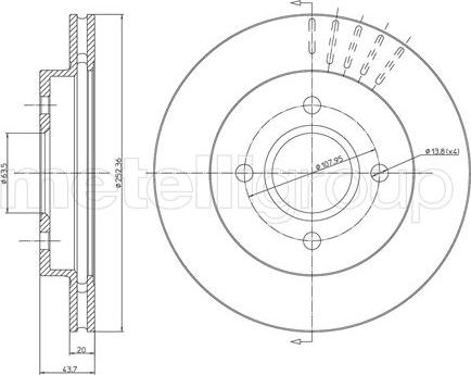 BENDIX 520643 - Спирачен диск vvparts.bg