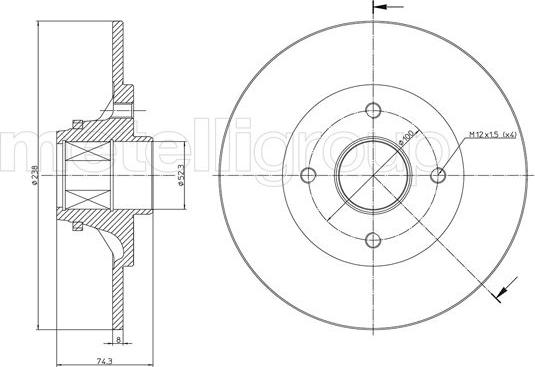 Cifam 800-384 - Спирачен диск vvparts.bg