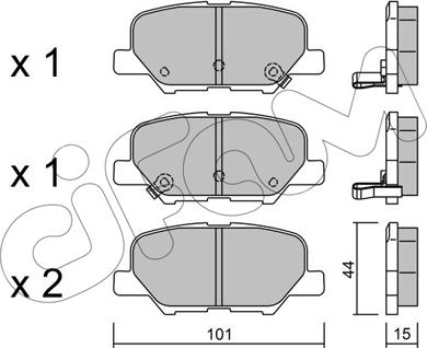 Cifam 822-995-0 - Комплект спирачно феродо, дискови спирачки vvparts.bg