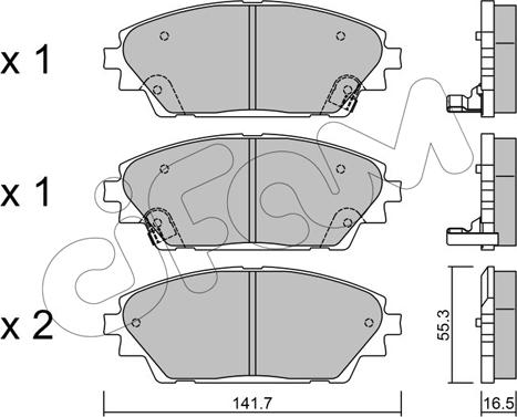 Cifam 822-992-0 - Комплект спирачно феродо, дискови спирачки vvparts.bg