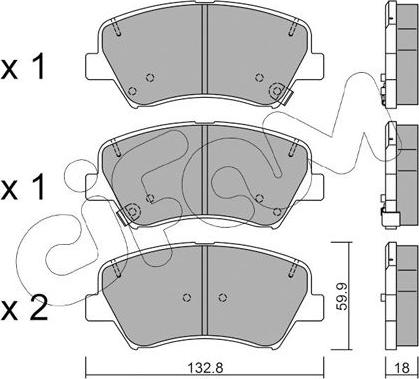 Cifam 822-944-0 - Комплект спирачно феродо, дискови спирачки vvparts.bg