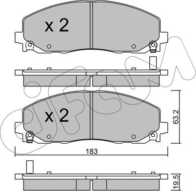 Cifam 822-946-0 - Комплект спирачно феродо, дискови спирачки vvparts.bg