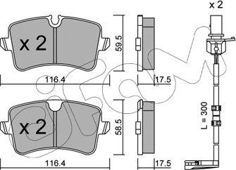 Cifam 822-955-1K - Комплект спирачно феродо, дискови спирачки vvparts.bg