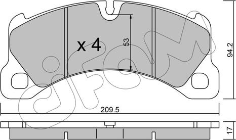 Cifam 822-956-0 - Комплект спирачно феродо, дискови спирачки vvparts.bg