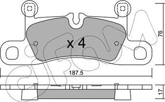 Cifam 822-958-0 - Комплект спирачно феродо, дискови спирачки vvparts.bg