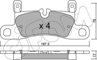 Cifam 822-958-3 - Комплект спирачно феродо, дискови спирачки vvparts.bg