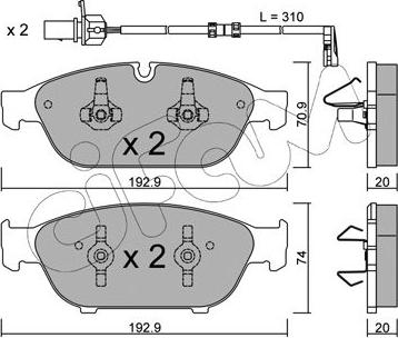 Cifam 822-953-0K - Комплект спирачно феродо, дискови спирачки vvparts.bg