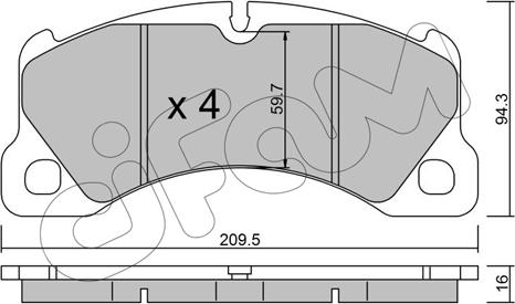 Cifam 822-957-0 - Комплект спирачно феродо, дискови спирачки vvparts.bg