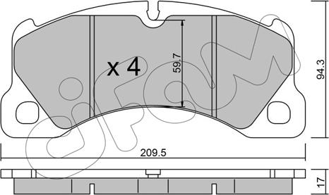Remy RAP1703 - Комплект спирачно феродо, дискови спирачки vvparts.bg