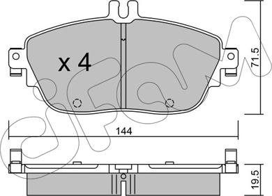 Cifam 822-965-0 - Комплект спирачно феродо, дискови спирачки vvparts.bg